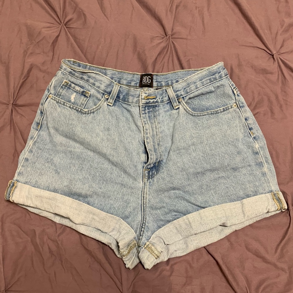 BDG distressed high waist mom shorts